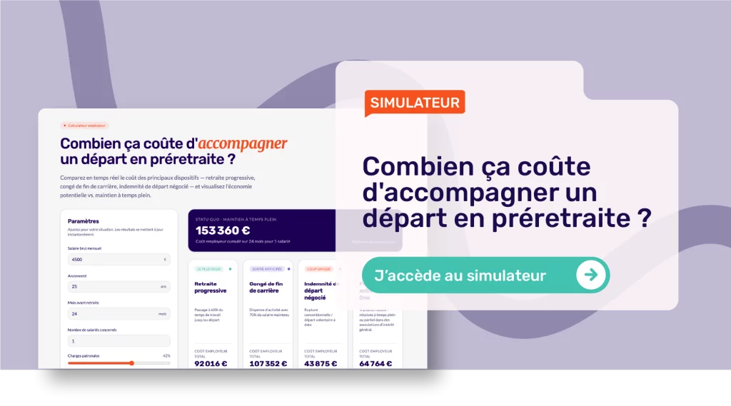 couverture montrant un aperçu du simulateur de préretraite